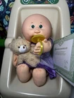 Cabbage Patch/ Beanie Butt Babies/BBB/ Bald/pacifier/green Eyes/dimples/cleaned