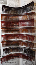  8 Vintage Curved Celluloid Hair Combs
