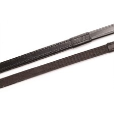 HY Horse Half Rubber Show Reins High Quality Leather Grip Nylon Core