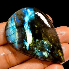 Top Quality Natural Labradorite Pear Cabochon Loose Gemstone 94 Ct 48X32X7 mm