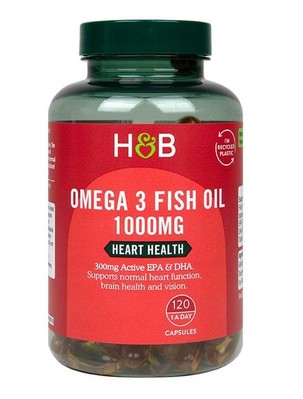 HOLLAND & BARRETT Omega-3 Fish Oil 1000 mg (120 kaps.)