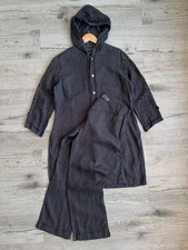 Nile 100% Linen Suit Black/Gray Women's L