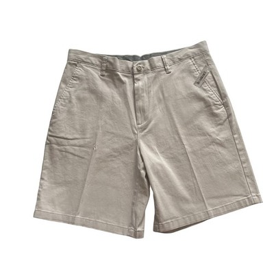 NWT Amazon Essentials Men's Size 34 Classic Chino Shorts Khaki Beige 97% Cotton