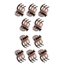 10Pcs Mini Metal Hair Claw Clips for Women - Mini Metal Hair Clips - Bronze