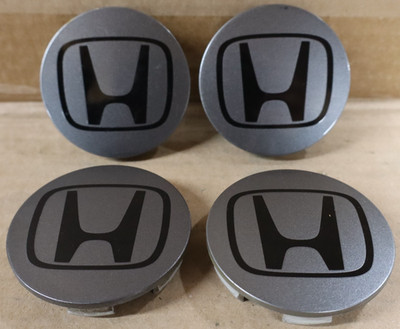 OEM Used Set Honda Accord Civic Element Pilot Dark Grey Center Caps 44732T2AA01