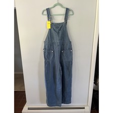 Light Blue Denim Overalls Women's boho style with very wide legs
