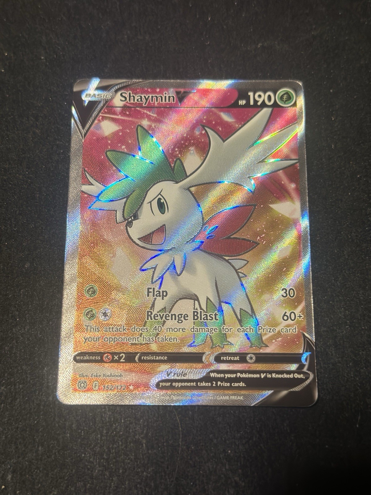 Shaymin V Full Art 152/172 Ultra Rare Brilliant Stars Pokemon TCG NM