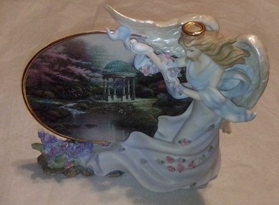 Bradford exchange 2002 Pools Of Serenity - Thomas Kincade Angel Holding Dove.