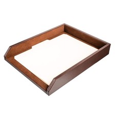 Leather Desktop Letter Tray Luxury Letter Holder Paper Organizer Desk Office
