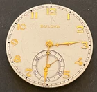 Antique Bulova 17AH Pocket Watch Movement Good Balance 38.6mm 17 AH 17j Swiss