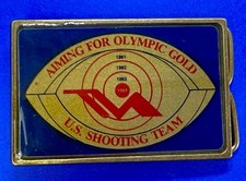 Aiming for Olympic Gold U.S Shooting Team Los Angeles 1984 Vintage Belt Buckle