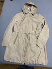 Moncler Mantel Topaz Gr. 1 Parka für Übergang Grau Damen