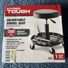 Hyper Tough Adjustable Pneumatic Roller Seat 300-lb Capacity Black