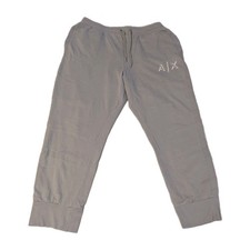 Armani Exchange A  X Men's Logo Print Fabric Jogger Pants Sweatpants Gray Large