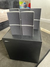 Jamo A 3SUB.1 Black Subwoofer 8 70W Power Amplifier with Jamo A305 Speakers