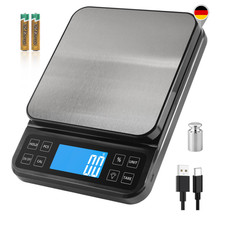 Digitale K&uuml;chenwaage BOMATA 0,1g Pr&auml;zision 5kg Edelstahl