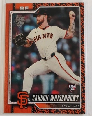 2026 Topps Series 1 Carson Whisenhunt Team Border Logo Variation RC SP SF Giants