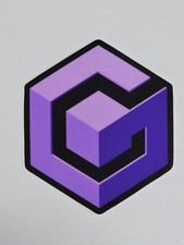 Nintendo GameCube Weatherproof Vinyl Sticker Durable Decal Size 2.95" x 2.55"