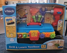 VTech Drill  Learn Toolbox 125 Songs Melodies Sounds  Phrases Damage Box Pics 