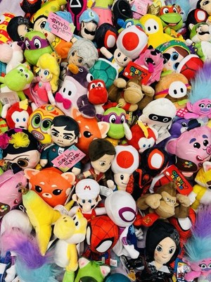 Crane Claw Machine Animal Plush Filler Mix 80 Pieces 100% Licensed