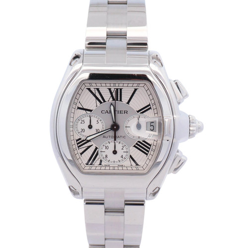 Cartier Roadster 48mm Silver Dial Watch Ref# W62019X6