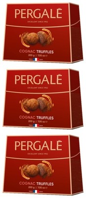 3 PERGALE COGNAC TRUFFLES Chocolate Candies Sweets Boxes 200g 7.05oz