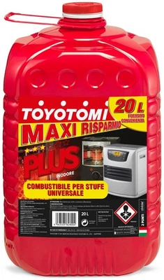 COMBUSTIBILE LIQUIDO PER STUFE INODORE - Toyotomi Plus TAPPO ROSSO DA 20 LITRI.