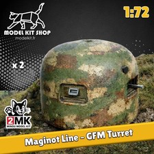 1:72 - WW2 - LIGNE MAGINOT -  BUNKER - TOURELLE GFM by modelkit.fr