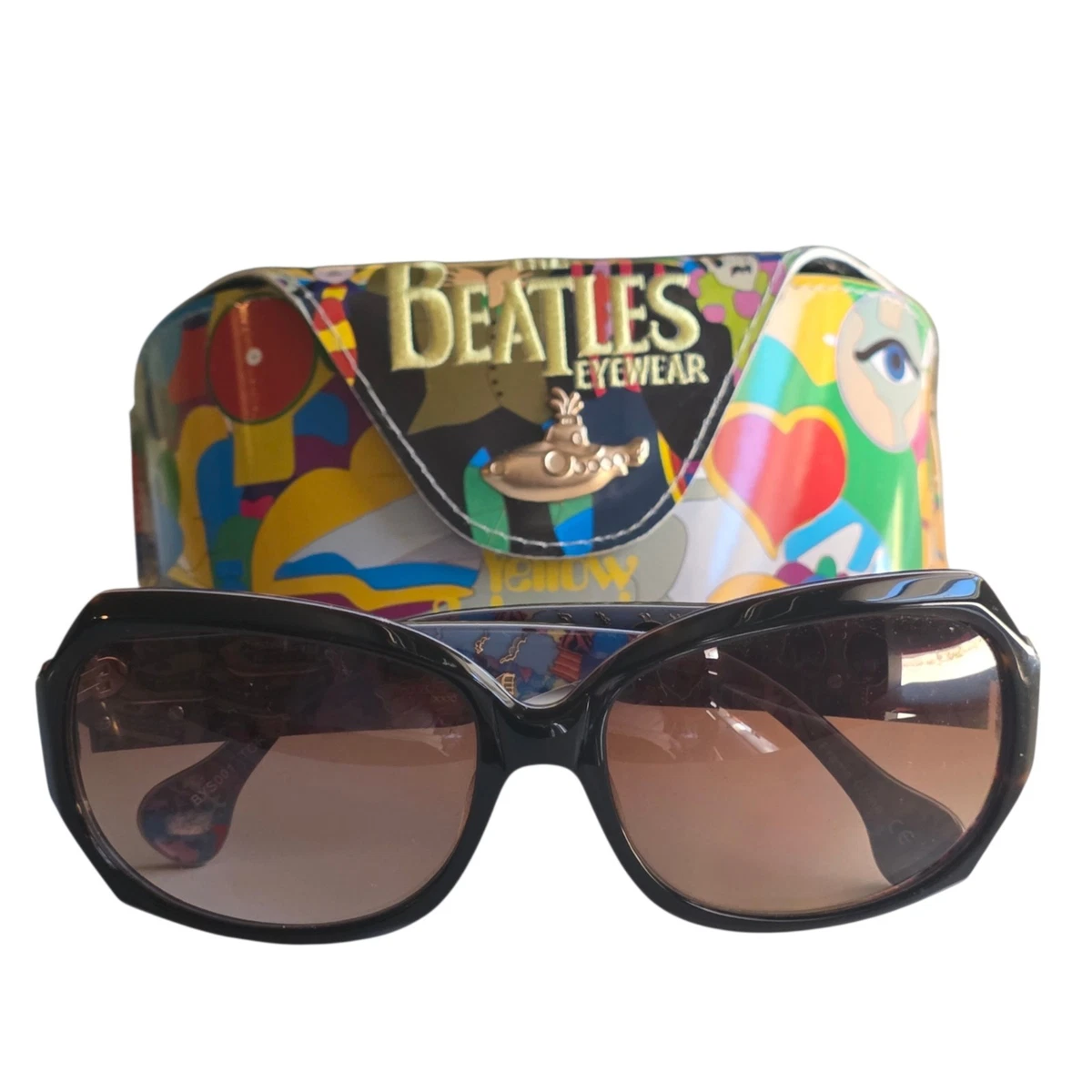 The Beatles Yellow Submarine Printed Sunglasses Eyeglasses Case with Lens Wipe Beatles Yellow Submarine Sunglasses with Case main image 4