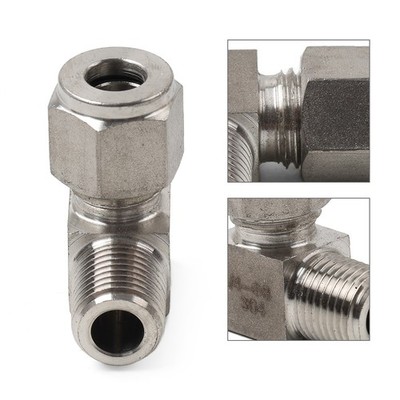 Compression Tube Fitting 1/4 PT x 8mm OD Coupling Adapter 304 Stainless Steel