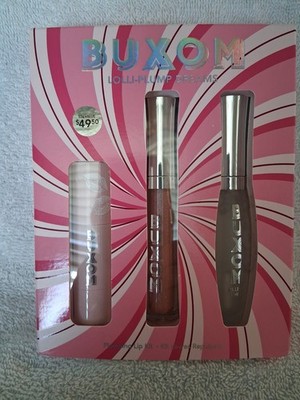 BUXOM Lolli-Plump Dreams lip Kit-Full Size Balm,Polish Gloss and Serum Bundle