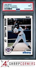 1990 BEST ALBANY YANKEES #1 BERNIE WILLIAMS RC POP 3 PSA 9