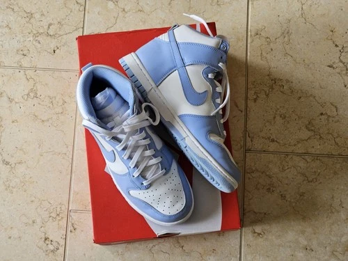 Nike DUNK High Größe 40 / 8.5 Sneaker neuwertig, neu in OVP hellblau/weiß