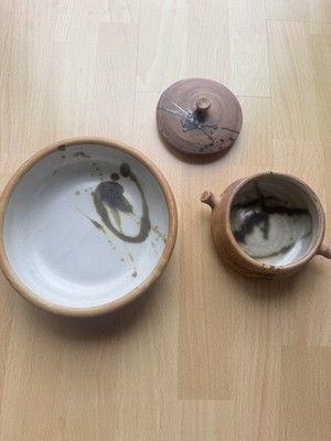 4 Teile Keramik Schale Poterie de la Colombe französische Studiokeramik