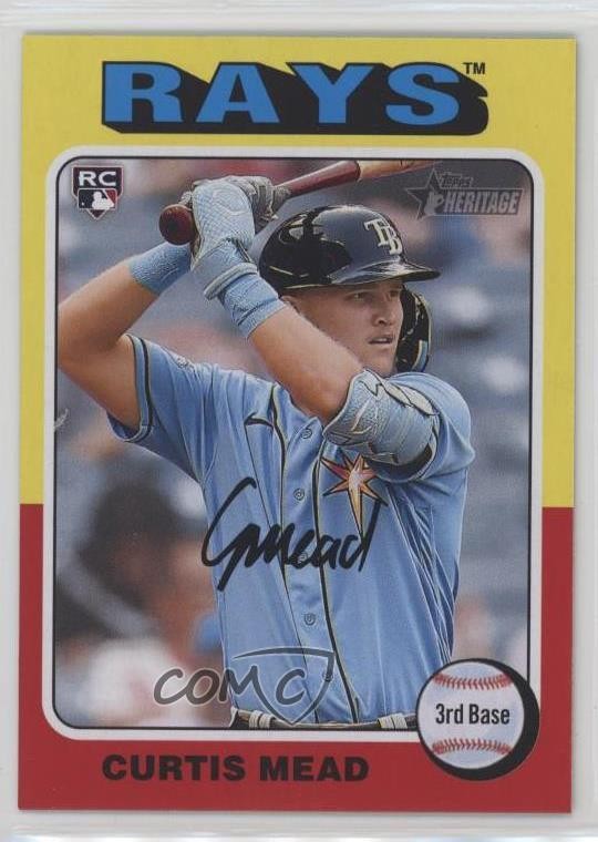 2024 Topps Heritage Image Variation Curtis Mead #176 Rookie RC 0z4u