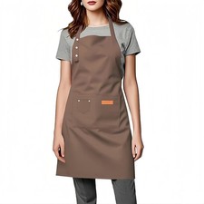 WaterResistant Kitchen Cooking Apron Men Women Artist Barista Work Bib Pocket