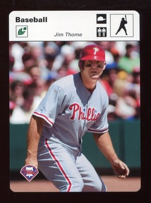 2005 Leaf Sportscasters White Batting-Cap Jim Thome #23 #D 34/35 HOF