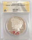 2023-S Peace Dollar ANACS PF69 Deep Cameo Mirror Finish with OGP & COA