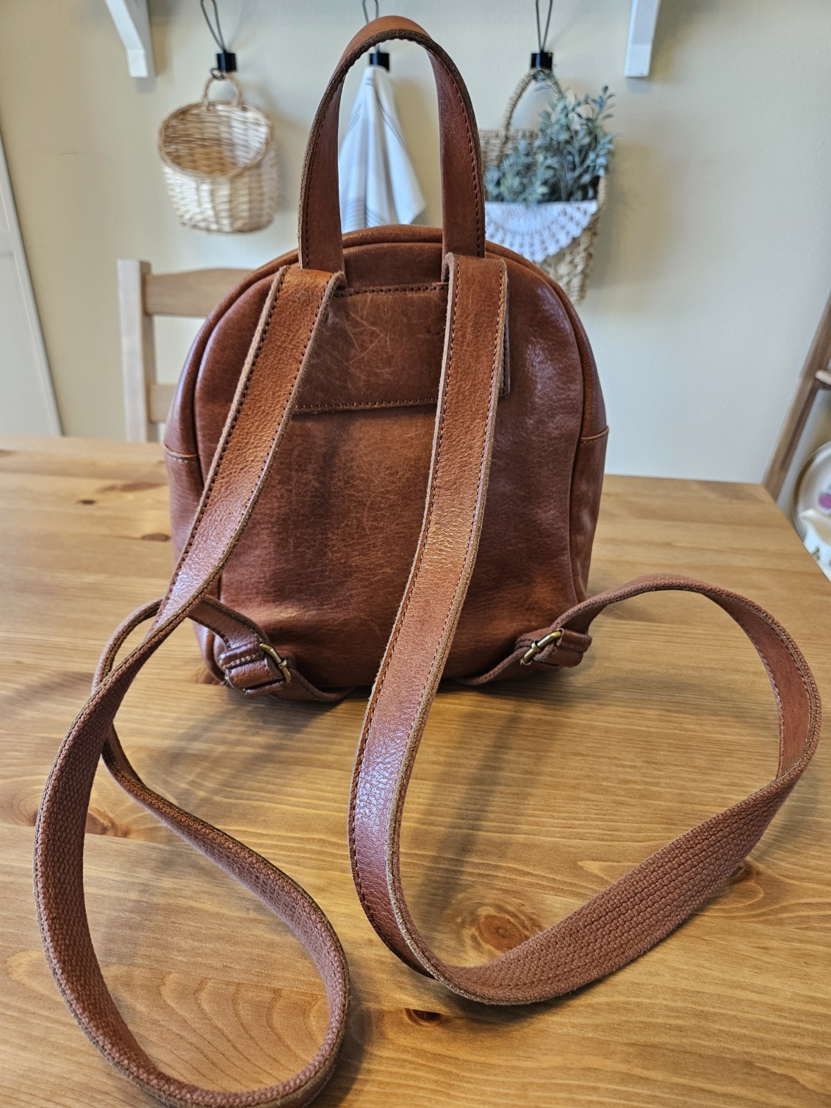 Madewell Lorimer Mini Leather Backpack Brown - image 2