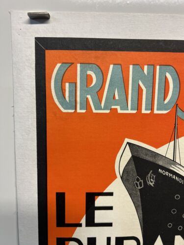 Original Vintage Reiseposter Frankreich Normandie Grand Cidre Le Ruban Blau - Bild 2 von 6
