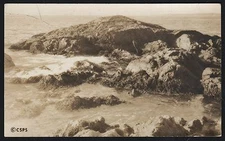 Postcard RPPC Lynn Massachusetts MA Red Rock