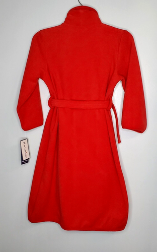 Heartstrings Kids Red Cozy Soft Fleece Tie Bathrobe Polar Bear Pockets SZ 7 - Picture 2 of 10