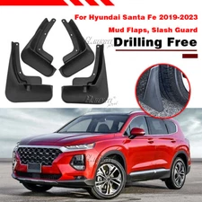 4pcs Mud flaps Slash Guards For Hyundai Santa Fe 2019-2023 Front&Rear