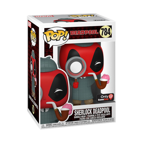 Funko Pop! Vinilo: Marvel - Sherlock Deadpool - GameStop (GS) (Exclusivo) #784 - Imagen 1 de 1