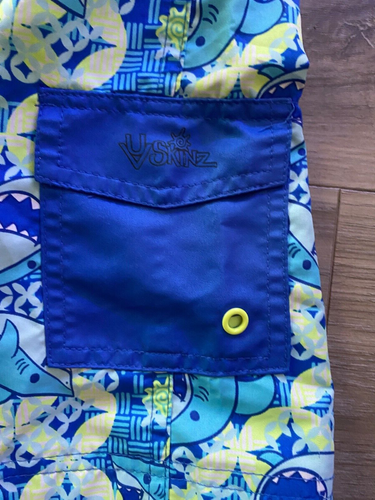 UV Skinz UPF 50+ sunwear Boys Shark Surfboard Swimming Trunks Size 6 - Picture 7 of 9