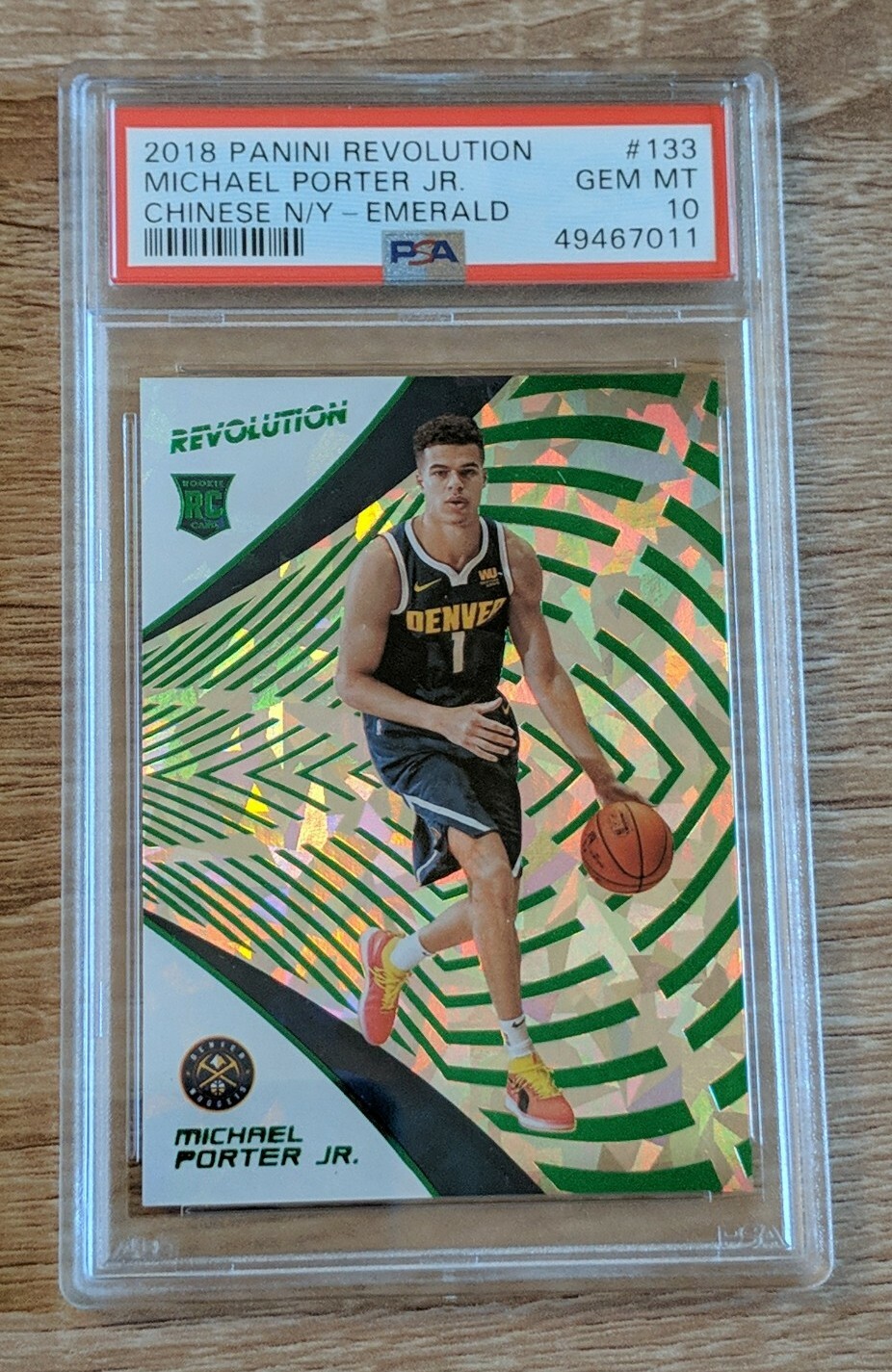 2018 REVOLUTION 133 CHINESE NEW YEAR EMERALD /88 MICHAEL PORTER JR ROOKIE PSA 10