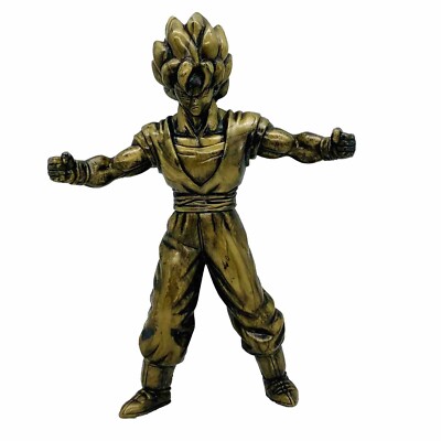 2000 Burger King Kids Meal Toy Goku Gold Dragon Ball Z 5”Action