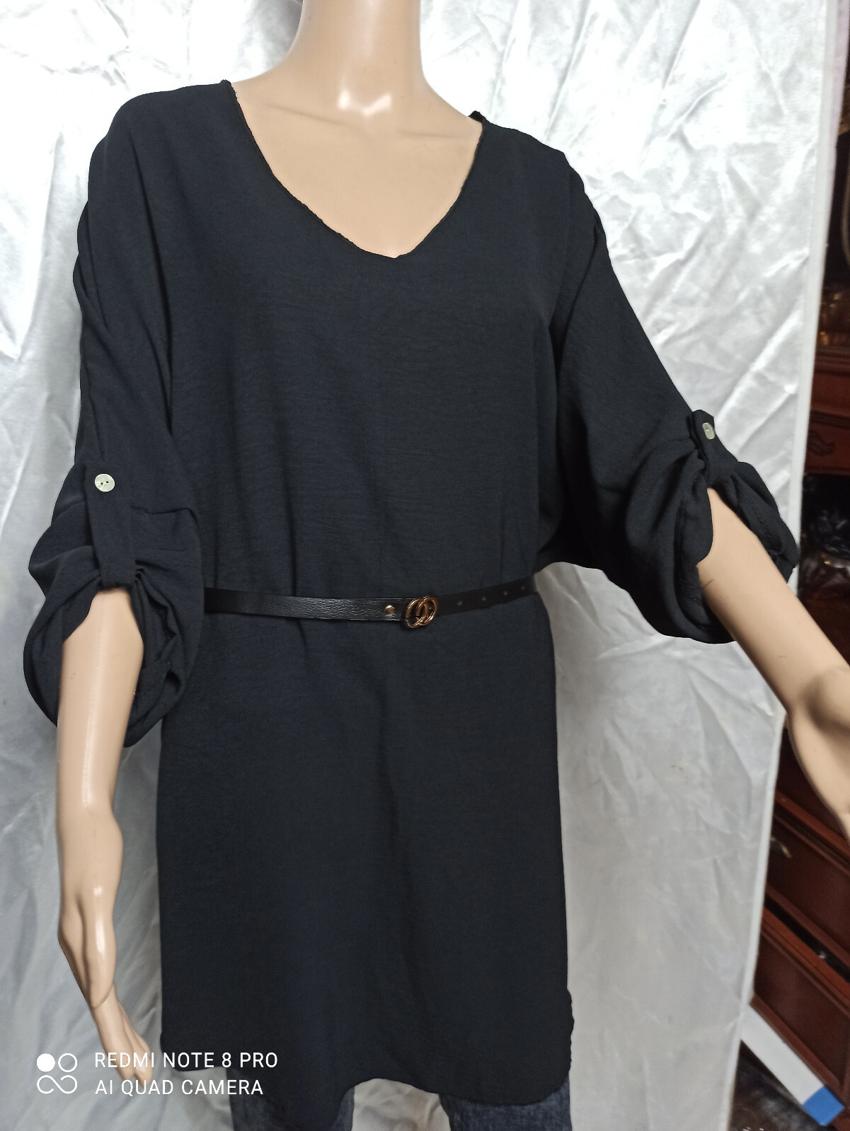 Tunique Millenium Taille 4 - Couleur Marron, Manches Trois-quarts, Occasion Bon état