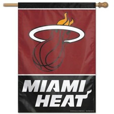 MIAMI HEAT HOUSE FLAG 28"X40" VERTICAL BANNER OUTDOOR RATED NBA LICENSED