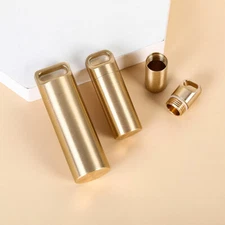 S M L Metal Pill Box With Keychain Bottle Small First Aid Drug Pill Container